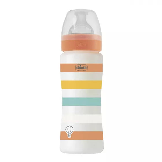 Chicco Biberão Well-Being Fluxo Médio Laranja 330ml