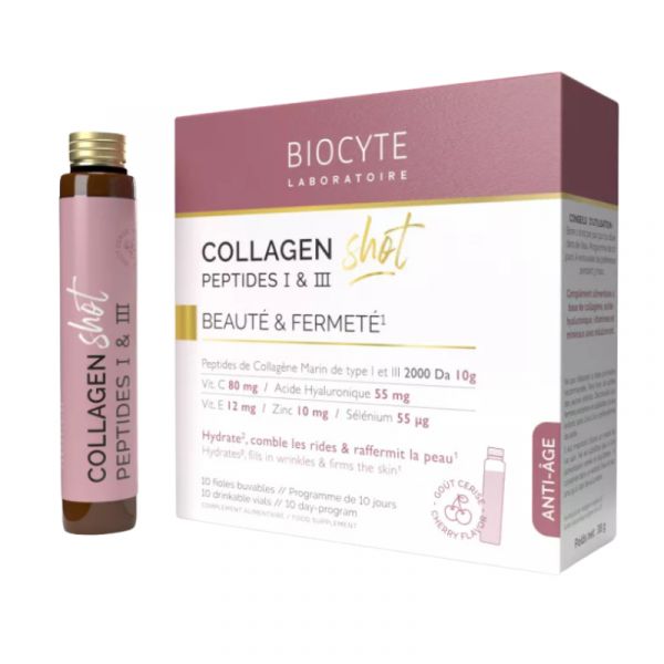 Biocyte Collagen Shot X10 Ampolas Cereja