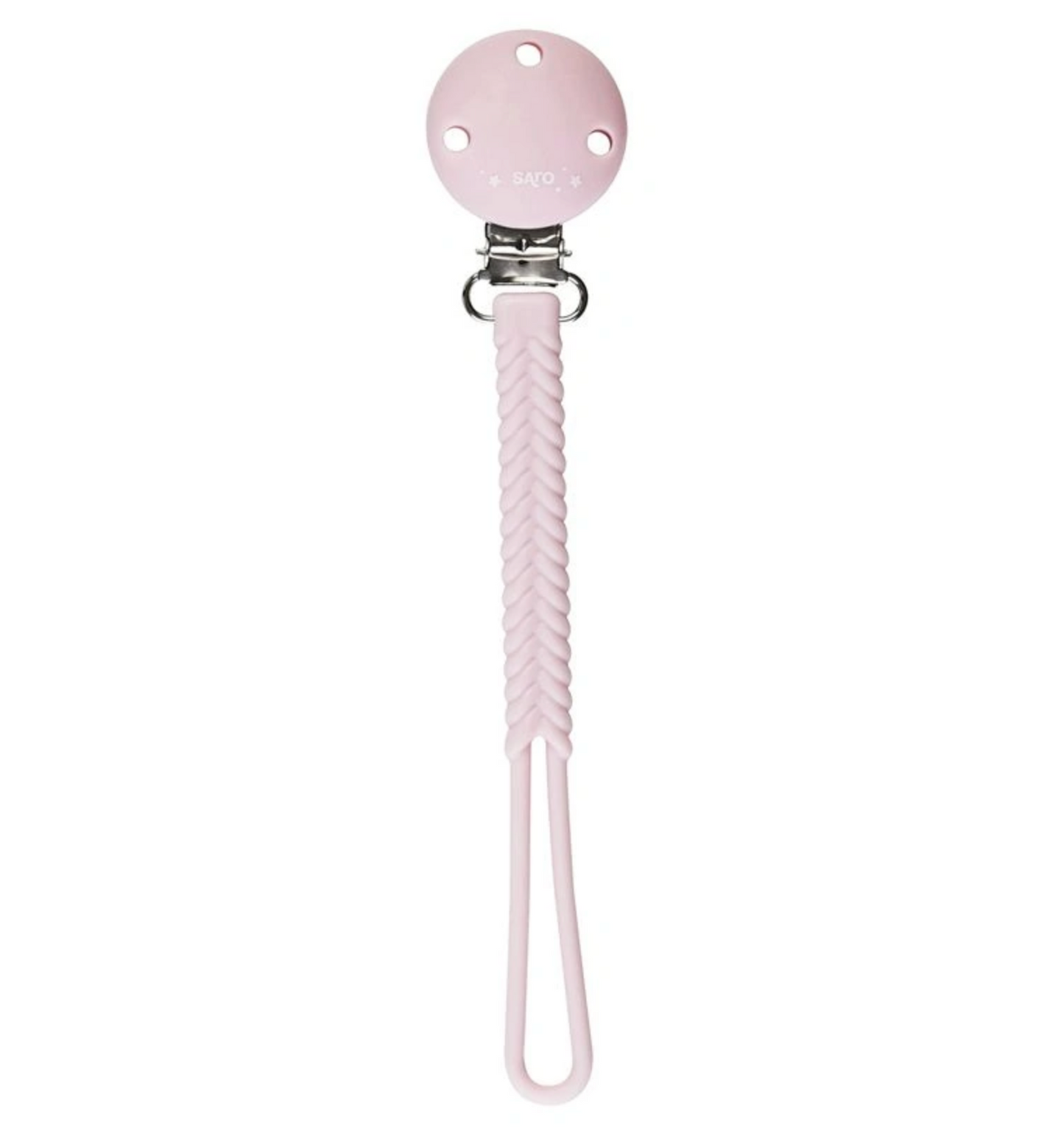 Saro Porta chupeta Trança de silicone