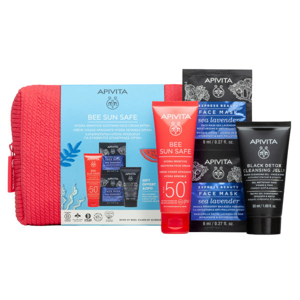 Apivita Bee Sun Safe Creme Rosto Hidra Sensível SPF50+ 50ml + Oferta + Bolsa