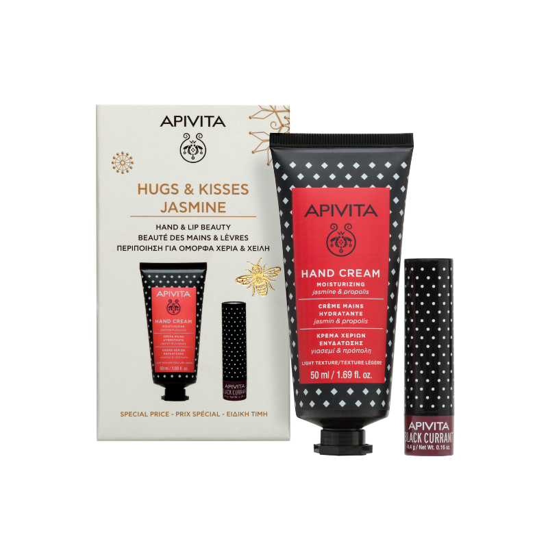 Apivita Coffret Natal Creme Mãos 50ml + Stick Labial 4,4g