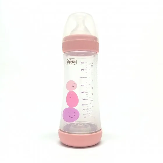 Chicco Biberão Perfect5 Rosa 300ml Fast Silicone