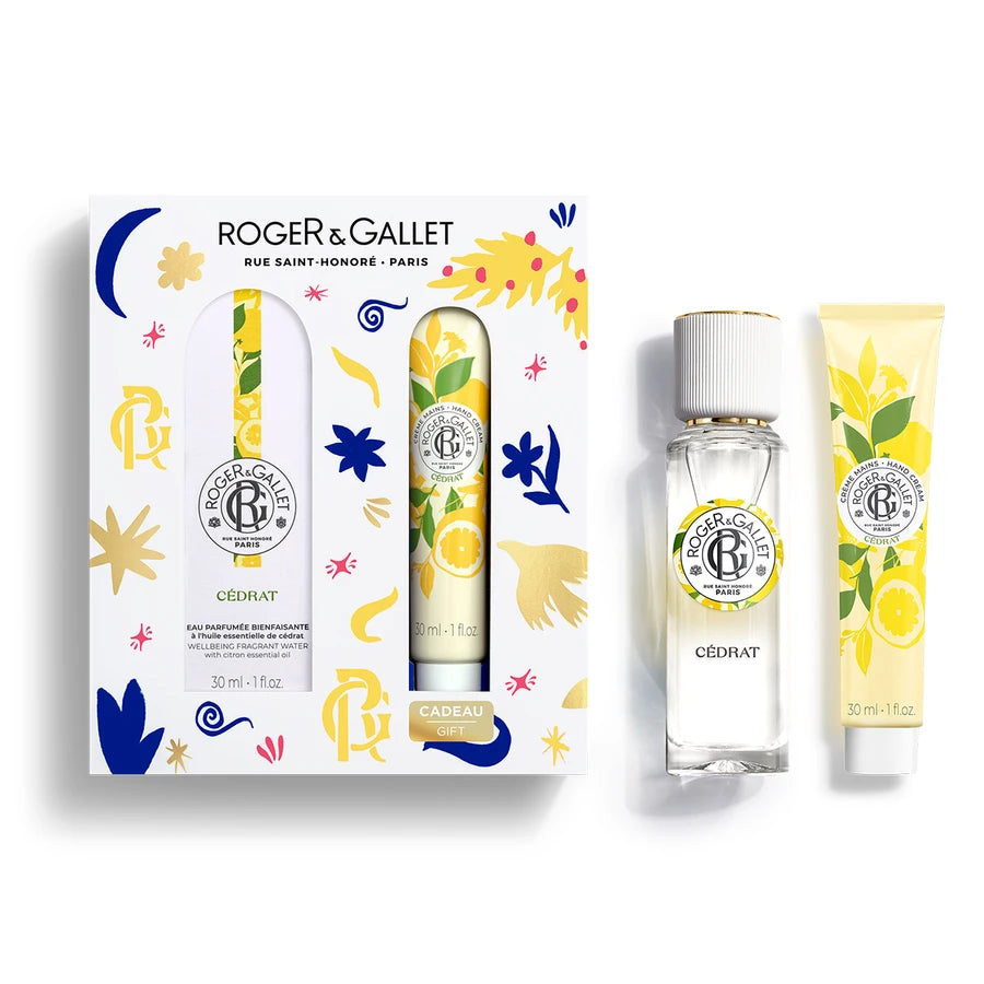 Roger&Gallet Coffret Natal - Água Perfumada Cédrat + Creme de Mãos CÉDRAT