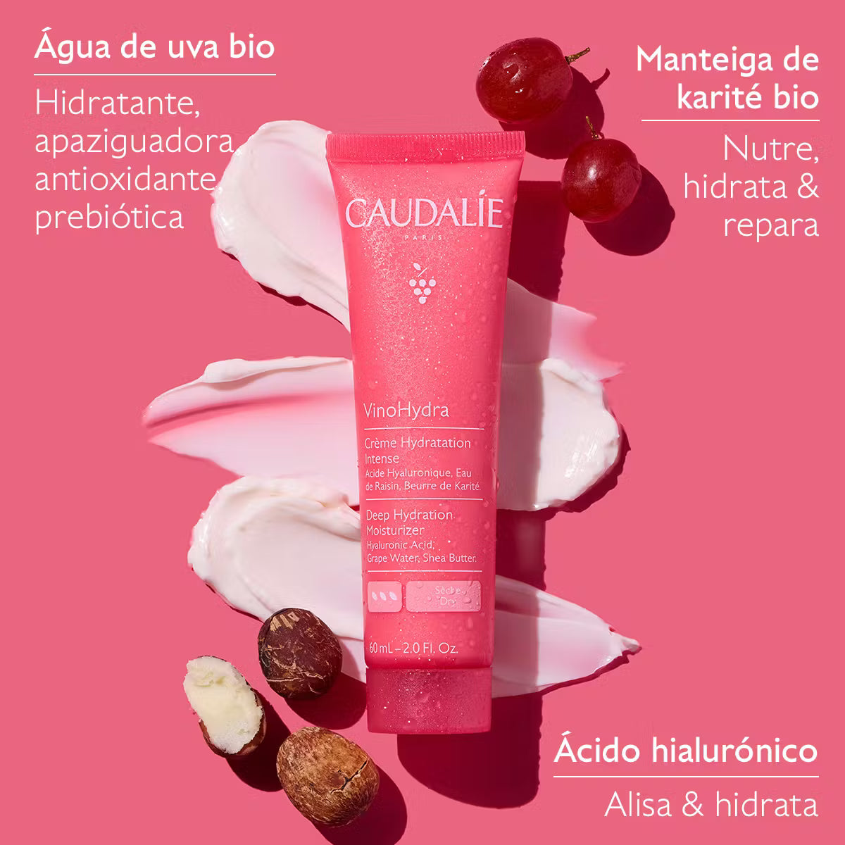 Caudalie VinoHydra Creme Hidratação Intensa 60ml