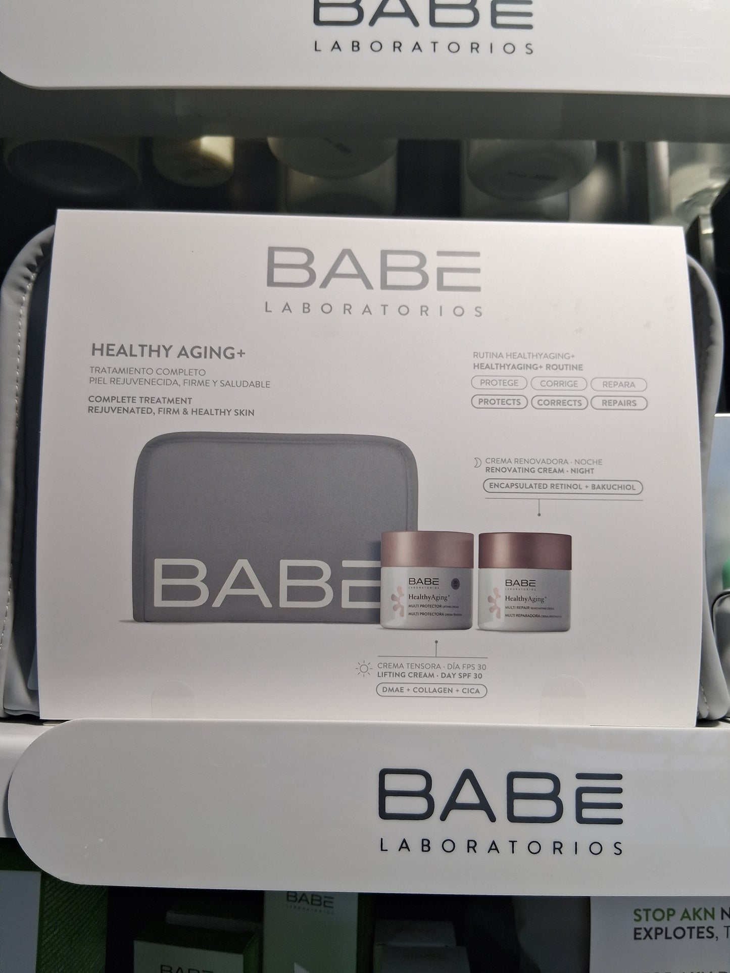 Babe Rotina Healthy Aging+: Creme Tensor Dia FPS30  + Creme Renovador Noite com oferta de bolsa