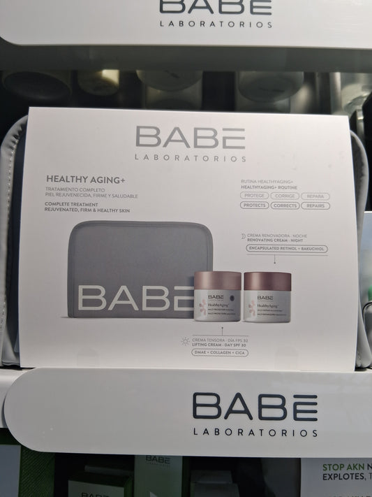 Babe Rotina Healthy Aging+: Creme Tensor Dia FPS30  + Creme Renovador Noite com oferta de bolsa