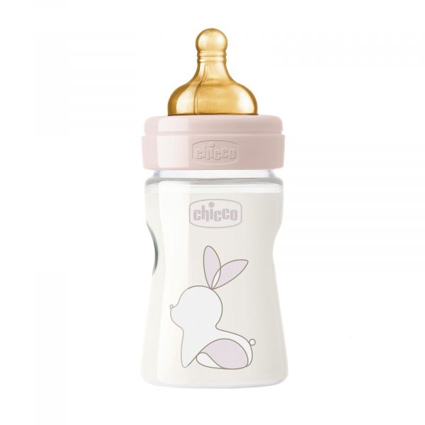 Chicco Biberão Original Touch Latex 0m+ 150ml Rosa