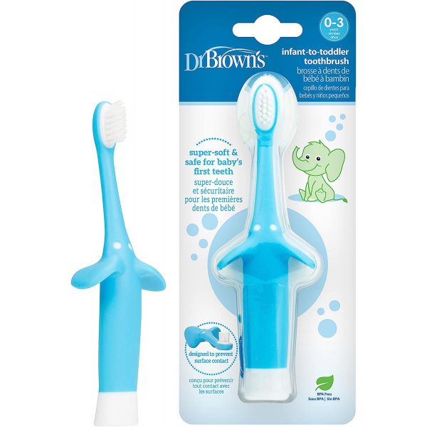 Dr. Brown's Escova de dentes Elefante 0-3 anos
