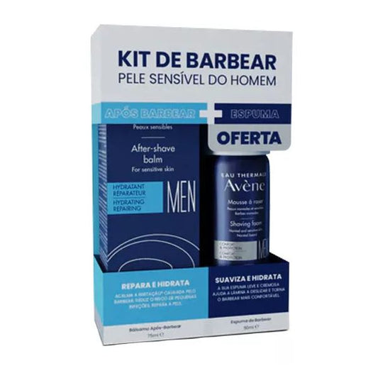 Avène Kit Homem Bálsamo Após Barbear 75ml + Espuma de Barbear 50ml