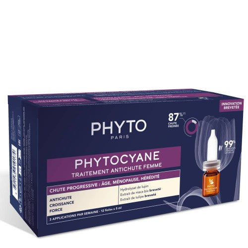 Phyto Phytocyane Antiqueda Progressiva Mulher 12 Ampolas x 5ml