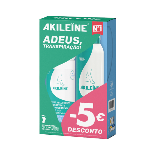 Akileine Pó Absorvente 75g + Spray Sapatos Deo 150ml