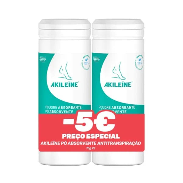 Akileine Pó Absorvente Antitranspiração 75g x 2