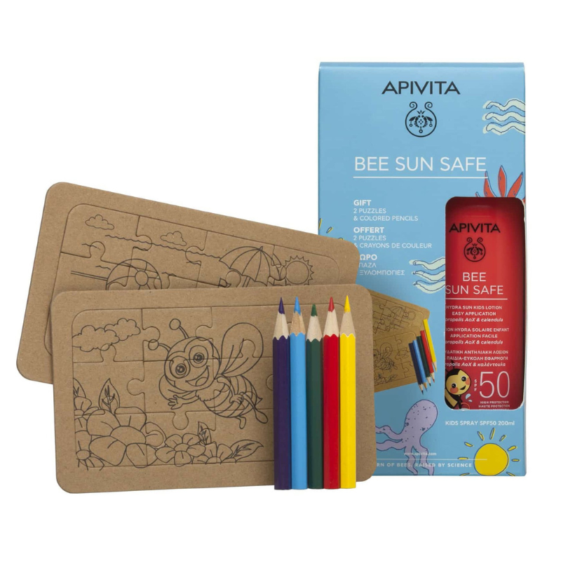 Apivita Bee Sun Safe Kids Spray SPF50 200ml + Oferta Puzzles e Lápis de Cor