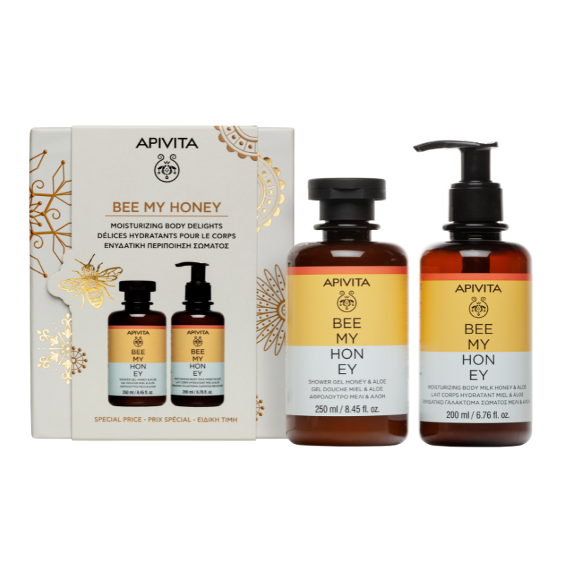 Apivita Coffret Natal Bee My Honey Gel Banho 250ml + Loção Hidratante 200ml