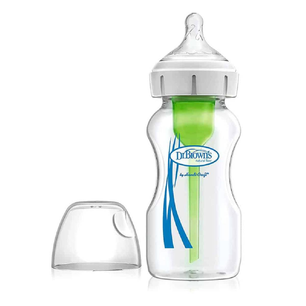 Dr. Brown's Options+ Biberão Anticólicas de Vidro Boca Larga (Tetina silicone Nível 1)