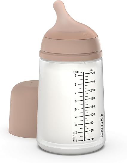 Suavinex Zero Zero Biberão Anticólicas Silicone Fluxo Médio 270 mL +3m