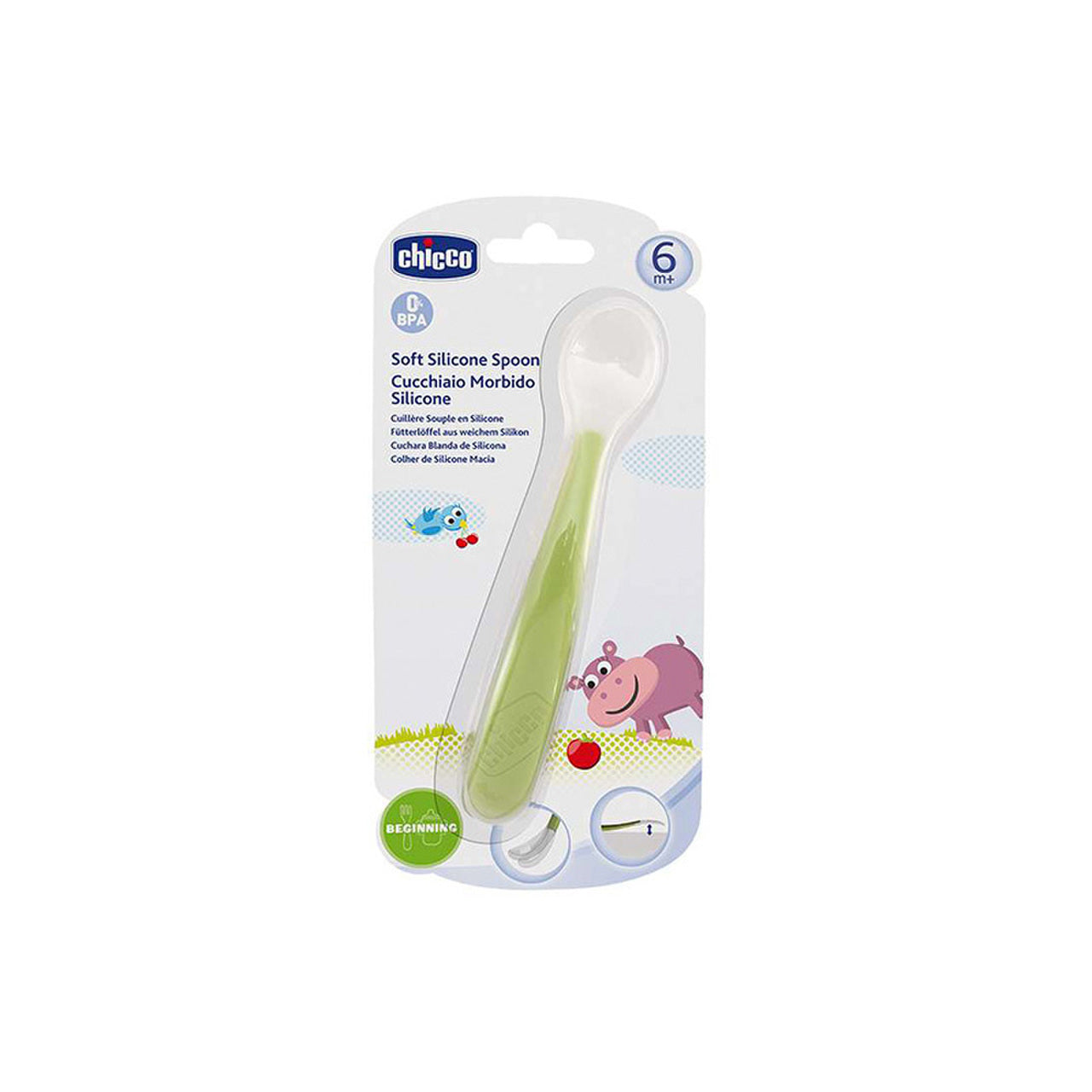 Chicco Colher de Silicone 6M+