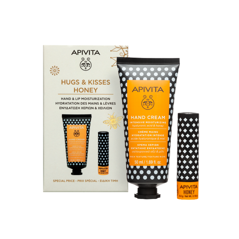 Apivita Coffret Natal Creme Mãos 50ml + Stick Labial 4,4g