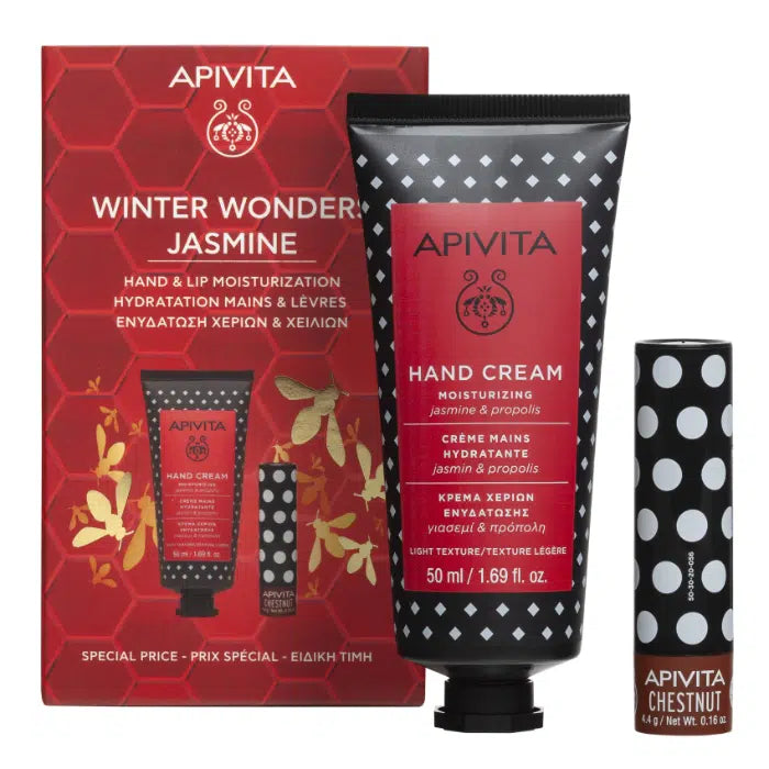 Apivita Winter Wonders Creme de mãos 50ml + Cuidado labial 4,4g