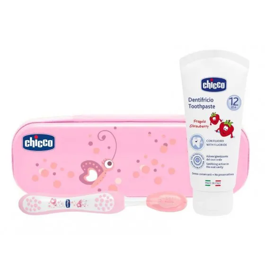 Chicco Conjunto Higiene Oral Rosa 12M+