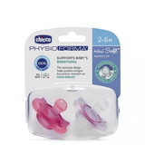 Chicco Chupeta Silicone Phisio Forma Mini Soft 2-6M 2 Unidades Rosa/Neutro