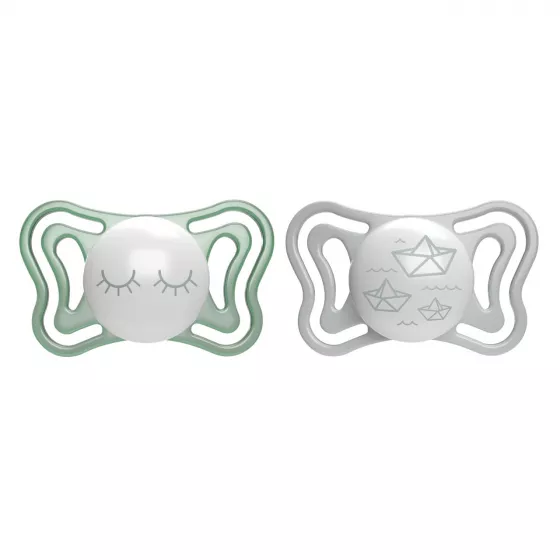Chicco Physioforma Light Chupetas 16-36M Silicone Verde Luminoso X2 UN