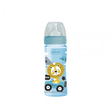 Chicco Biberão Well Being Azul Silicone Fluxo Médio 2M+ 250ml