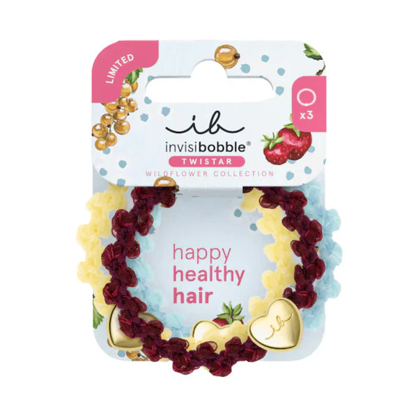 Invisibobble Elásticos Twistar Wildflower Cherry Twist x 3