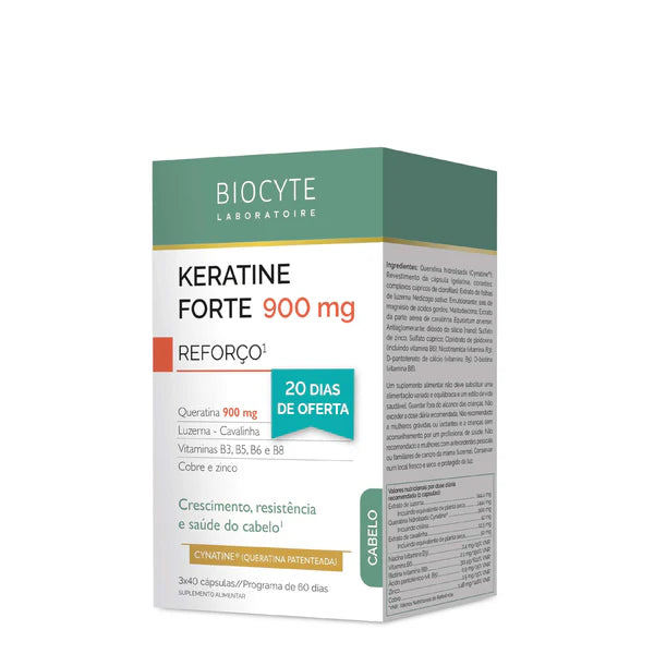 Biocyte Keratine Forte 900 mg Trio cápsulas