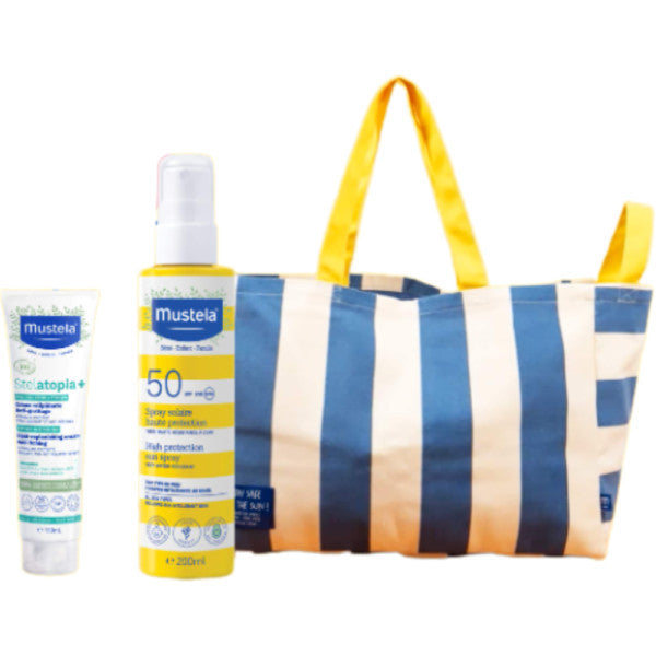 Mustela Solar Spray FPS50 200ml + Stelatopia Creme Relipidante Antiprurido 150ml + Oferta Saco