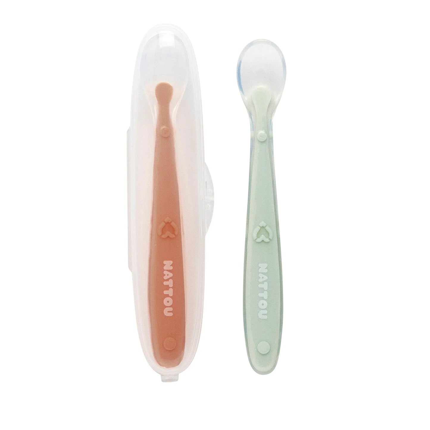 Nattou Colheres Silicone com caixa 4M+ 2 unidades