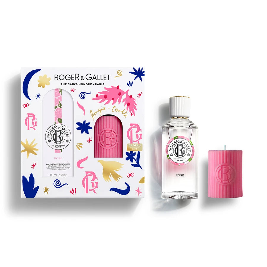 Roger&Gallet Coffret Natal - Água Perfumada Rose + Vela ROSE