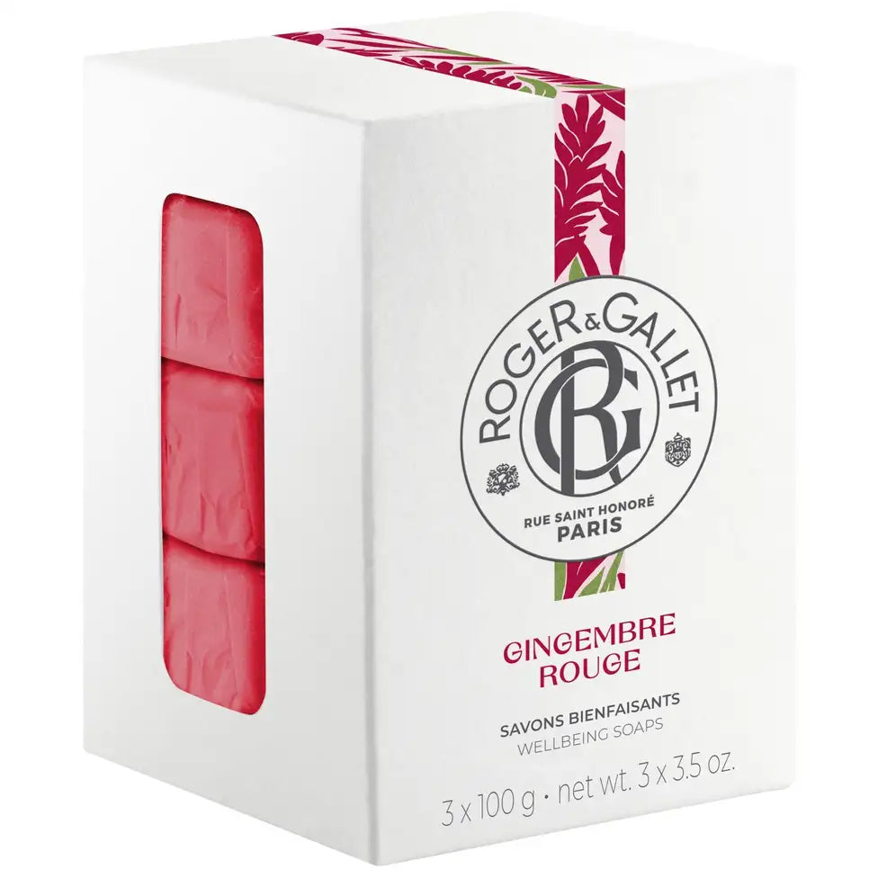 Roger & Gallet Gingembre Rouge Sabonete Sólido 3x100g