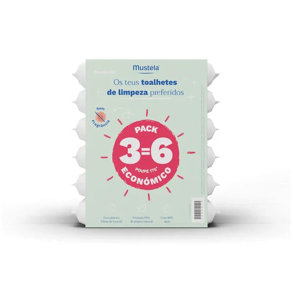 Mustela Toalhetes de Limpeza de Água S/Perfume