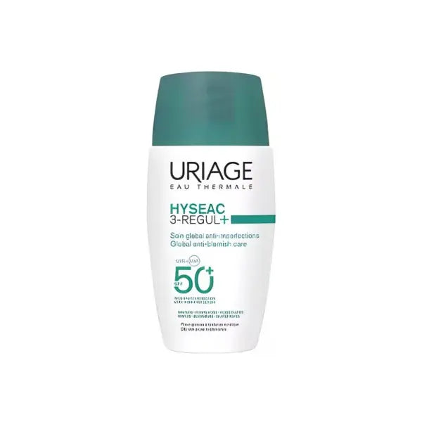 Uriage Hyseac 3 Regul+ Cuidado Global Anti-Imperfeições Fluido FPS50+, 50ml